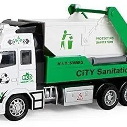 sharnga Toy Truck Diecast Cars Sanitation Truck with Light-picture-34
