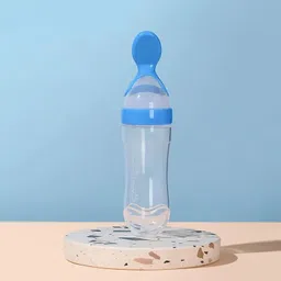 msnl NEW BABY BORN 2 SPOON BOTTLE,2 NIBBLER FEEDER BOTTLE BABY USE, MULTICOLOR Feeder image 2