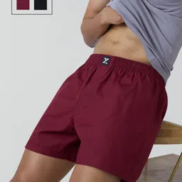 xyxx Pack of 2 IntelliEaze 100% Super Combed Cotton PACE Solid Men Boxer image 1