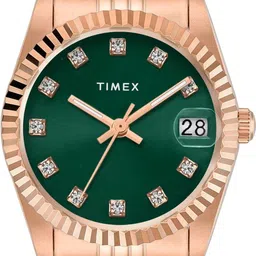 timex Date Display with (Magnifier), Green Dial Analog Watch - For Women TWEL222SMU02-picture-13