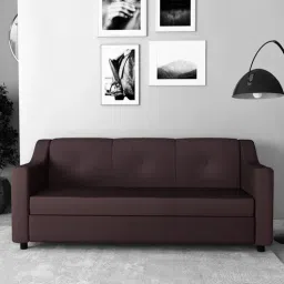 godrej interio Monarch Leatherette 3 Seater Sofa in Burgundy Colour-picture-16