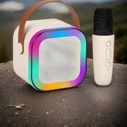 Sterling Bazaar M6_K12Wireless karaoke mic speaker with Bluetooth compatibility and RGB lights 10 W Bluetooth Home Audio Speaker-image-79