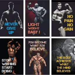 Gym posters for Wall (12 x 18, 300 GSM), Poster for Gym Motivation, Workout Poster for Gym, Exercise Posters, Bodybuilders Posters, Fitness Center Posters (Jumbo Pack 6 Posters (No. 59 to 64)) Paper Print-image-26