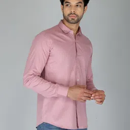 youth first Men Regular Fit Solid Spread Collar Casual Shirt image 2