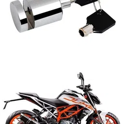 qiisx Heavy Duty Disc Brake Lock Anti Theft Stainless Steel 7mm Pin Wheel Locking Security Lock for Bike and Motorcycle (Chrome)_KTM Duke 390 ABS Disk_RoundX_1470 Disc Lock-picture-14