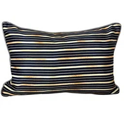 TARA- Sparkling Homes Blue & White Ethnic Motifs Velvet Rectangle Cushion Cover image 4