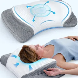 cloudbliss Memory Foam Cushion Pack of 1 Solid Cervical Contour Memory Foam Pillow for Sleeping,Orthopedic Pillow-picture-12