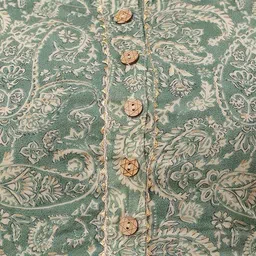 cotton mulmul store Women Fit and Flare Light Green Midi/Calf Length Dress image 5