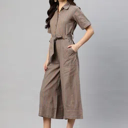 cottinfab Striped Women Jumpsuit image 3