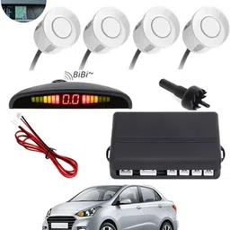 aarsh stores NW_Universal 4 White Reverse Parking Sensor-AF25B64 NW_Universal 4 White Reverse Parking Sensor-AF25B64 Parking Sensor image 1