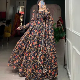 vrinda roop Georgette Stitched Anarkali Gown image 2