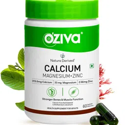 oziva Calcium, Magnesium, Zinc | For Bone Health & Muscle Function | With Vitamin D3 image 1