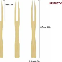 krishzone Disposable Wooden Fruit Fork image 3