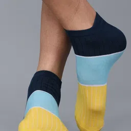 Dollar Socks Men Pack Of 3 Cotton Patterned Ankle Length Socks image 2