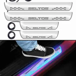starleo Car Door Foot Step Led plate (Seltos) Door Sill Plate image 1