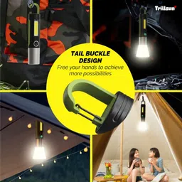 trillsun ZOOMABLE LED TORCH With 4 Modes 50W Flashlight + 30W COB light Torch image 3