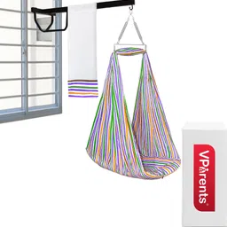 vparents Neonate Baby Swing Cradle with Mosquito Net Spring and metal window cradle hanging rod-picture-37