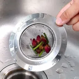 singhindustrie Kitchen Sink Stainless Steel Push Down Strainer image 1