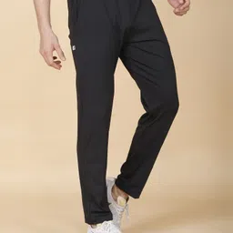 drizone Men Solid Black Track Pants image 3