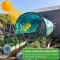 ecomesh Green Shade Net 75% | UV Stabilized HDPE Net for Garden, Balcony & Agriculture Portable Green House image 2