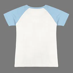 HELLCAT Pack Of 2 Girls Peach-Coloured & White Printed Bio Finish Applique T-shirt image 4