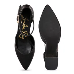 London Rag Pointed Toe Block Heel Pumps image 4