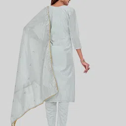 TAVAS Embroidered Unstitched Dress Material image 4