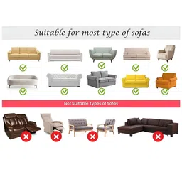 STITCHNEST Grey Leatherite Regular Sofa Cover image 3