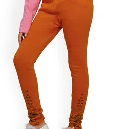 IndiWeaves Girls Pack Of 3 Bottom Printed Woolen Ankle Length Leggings image 5