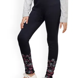 IndiWeaves Girls Pack Of 5 Printed Woolen Ankle Length Leggings image 3