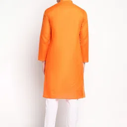 DEVOILER Ethnic Motifs Printed Band Collar Straight Kurta With Pyjama image 4