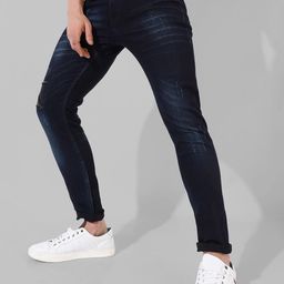 Campus Sutra Men Smart Slim Fit Mildly Distressed Light Fade Stretchable Cotton Jeans-picture-13