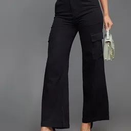 Miss Chase Women Wide Leg High-Rise Highly Distressed Stretchable Jeans-image-81