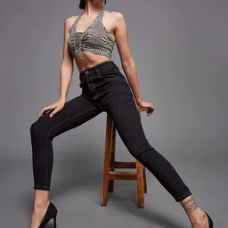 Miss Chase Women Skinny Fit High-Rise Clean Look Stretchable Jeans-image-99