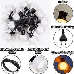 fizzytech 118 LEDs 10 m Yellow Flickering Ball Rice Lights image 3