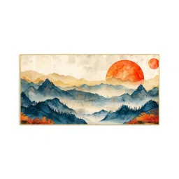 the next decor Sunrise In Mountains Glass Finish Horizontal Wall Art image 4
