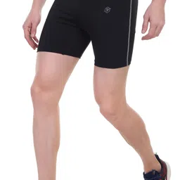 bunny fit Solid Men Black Tights image 3