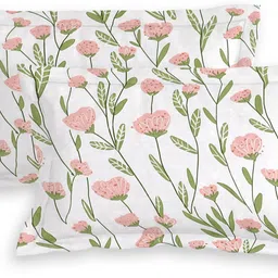 sukhaura Cotton Single Fitted (Elastic) 180 TC Floral Bedsheet image 3