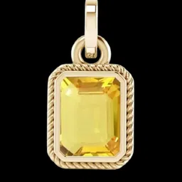 sidhgems 13.25 Ratti 12.00 Crt Natural Yellow Sapphire Pendant Pukhraj Stone Original Gold-plated Sapphire Brass Pendant-picture-15