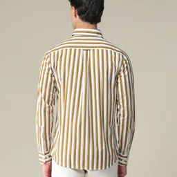 u.s. polo assn. Men Regular Fit Striped Spread Collar Casual Shirt image 5