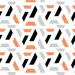 Divine Casa White Geometric Printed 120 TC Double Bedsheet with 2 Pillow Covers image 4