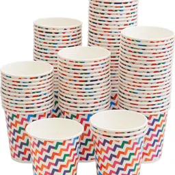paricott (Pack of 50) Cup_Zigzag_1 Glass Set Water/Juice Glass image 1