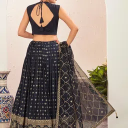 Chandbaali Embroidered Mirror Work Ready to Wear Lehenga & Blouse With Dupatta image 5