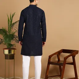 tb mania Men Cotton Blend Kurta Pyjama Set image 2