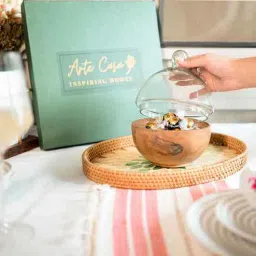 artecasa Chic Glass Dome Server with Base (Transparent)-picture-10