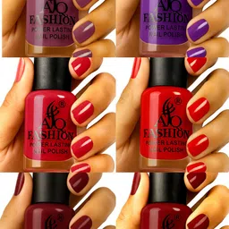 aq fashion Long Lasting quick dry Nail Polish New collection Combo A48 Multicolor image 1