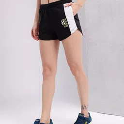 hrx by hrithik roshan Printed Women Black Sports Shorts image 4