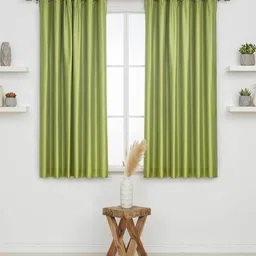 ubh 213 cm (7 ft) Door Polyester Semi Transparent Curtain (Pack Of 2) image 3