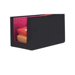 prettykrafts Set Of 2 Black & Pink Printed Foldable Rectangle Shirt Stacker Wardrobe Organizers image 4