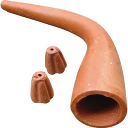 keshu handicraft Shooter Pipe 12 Cm Chillum Hukka Earthenware Outside Fitting Hookah Mouth Tip image 2